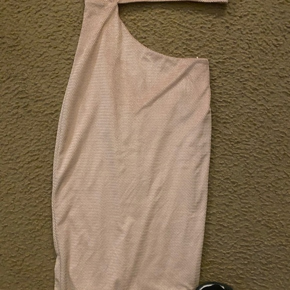 Michael Costello x REVOLVE Velvet Chevron Blush Pink CutOut Maxi Dress XXS - Picture 4 of 13